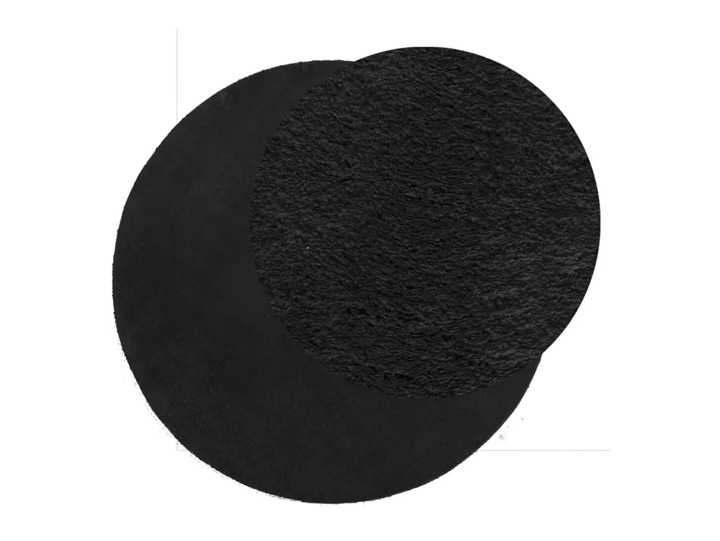 Discount Alfombra de pelo corto suave lavable HUARTE Ø 100 cm ES67928 Negro