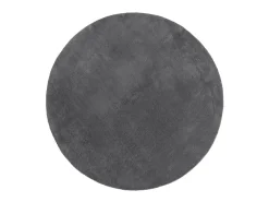 Clearance Alfombra de pelo corto suave lavable HUARTE antracita Ø 100 cm ES49715 Gris antracita