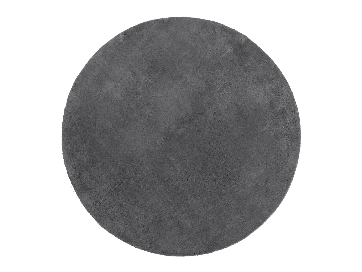 Clearance Alfombra de pelo corto suave lavable HUARTE antracita Ø 100 cm ES49715 Gris antracita