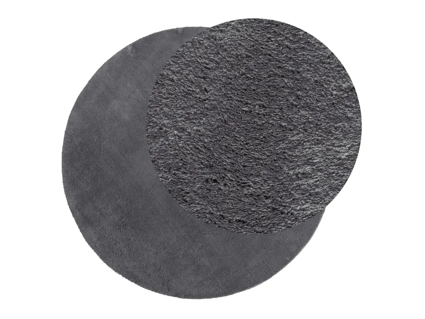 Alfombra de pelo corto suave lavable HUARTE antracita Ø 200 cm ES65467 Gris antracita Sale