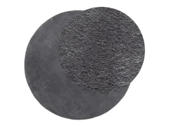 Clicnbuy Alfombra Redonda-Alfombra de pelo corto suave y lavable Ø 120 cm Gris antracita