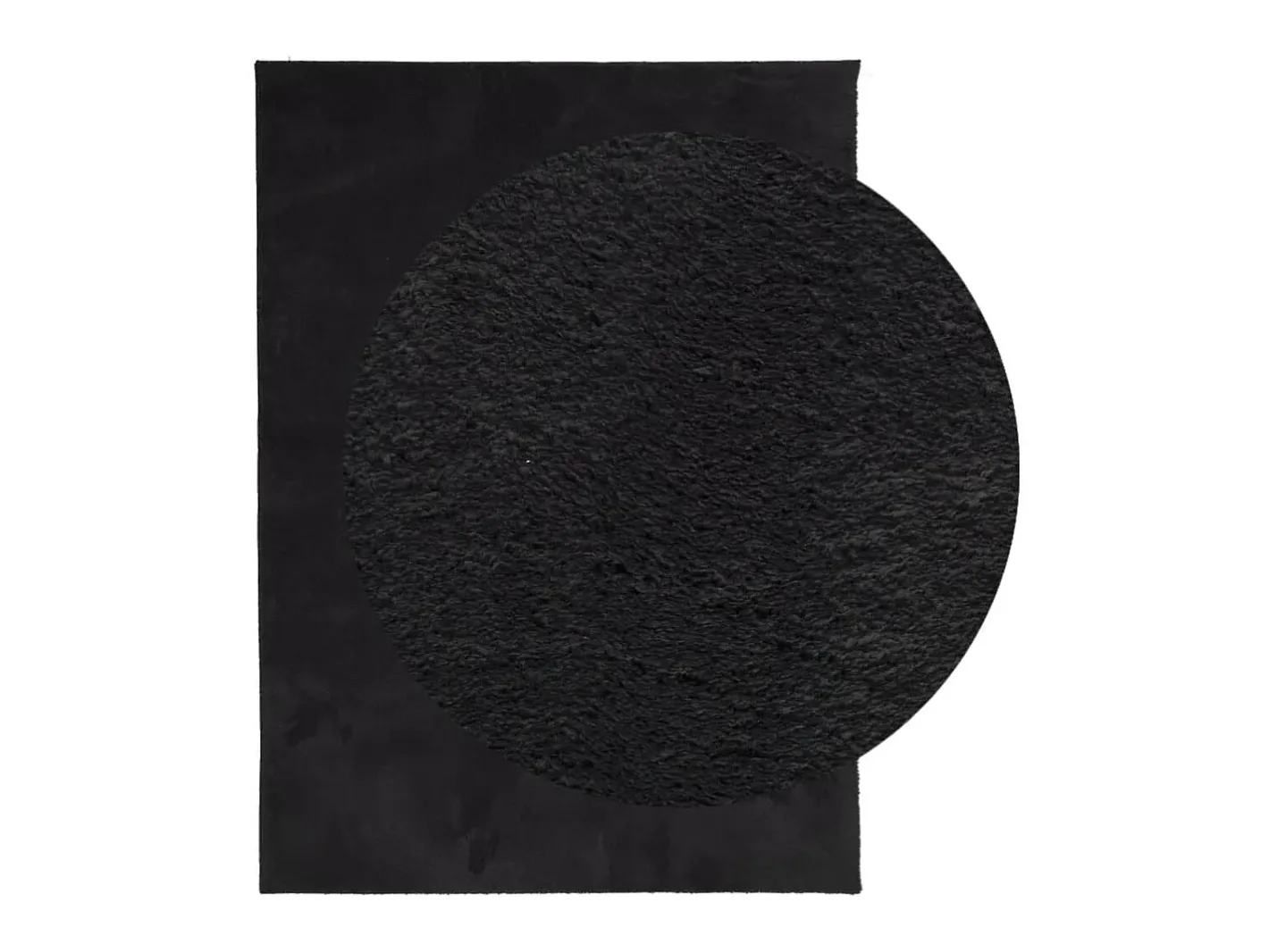 Alfombra De Salón-Alfombra de pelo corto suave lavable HUARTE 240x340 cm ES47444 Negro