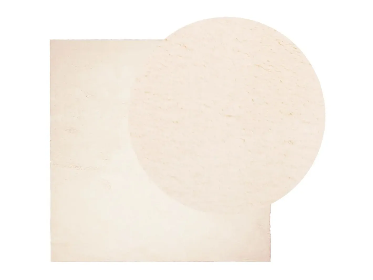 Alfombra De Salón-Alfombra de pelo corto suave lavable HUARTE 200x200 cm ES22174 Beige