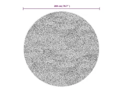 Clicnbuy Alfombra de pelo corto suave lavable HUARTE arena Ø 200 cm Marru00f3n