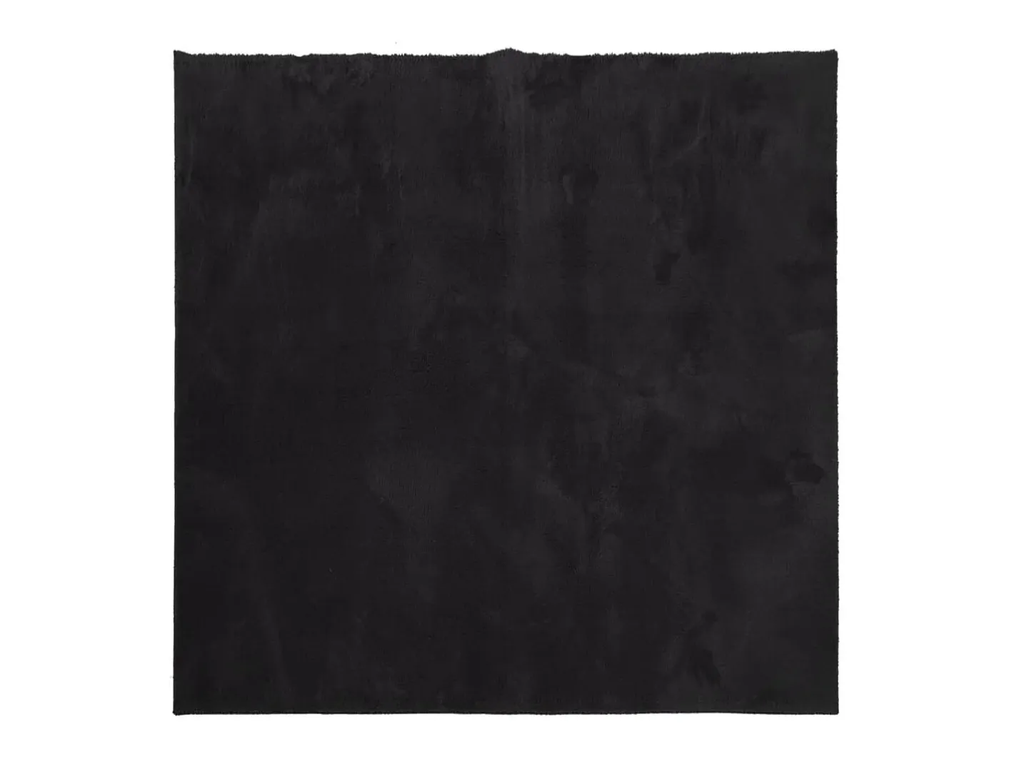 Alfombra De Salón-Alfombra de pelo corto suave lavable HUARTE 120x120 cm ES70753 Negro