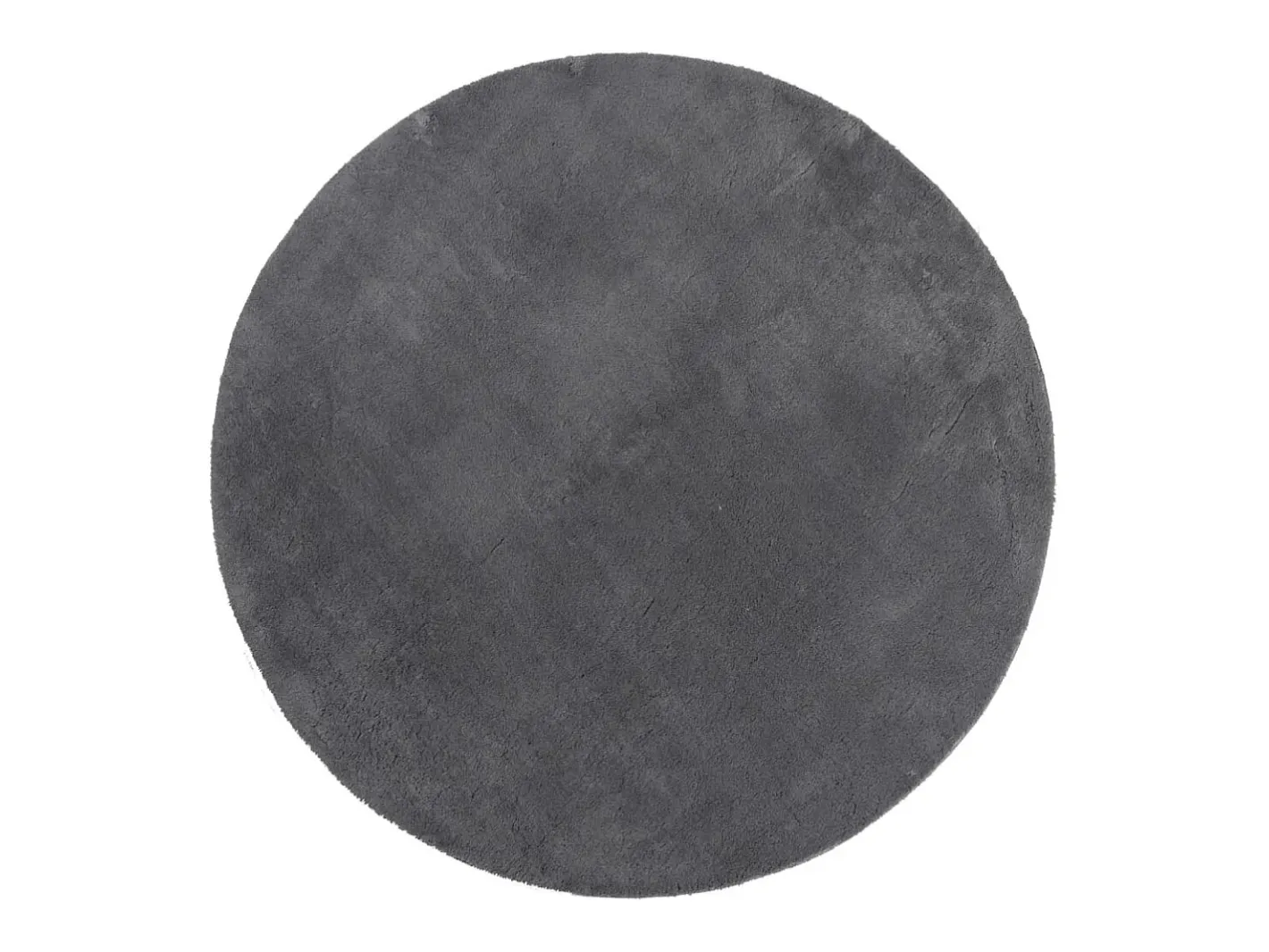 Clicnbuy Alfombra de pelo corto suave y lavable Ø 80 cm Gris antracita Discount