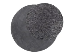 Clicnbuy Alfombra de pelo corto suave y lavable Ø 80 cm Gris antracita Discount