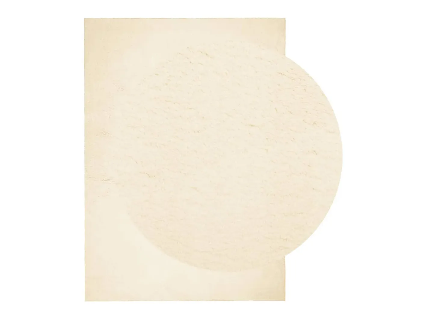 Clearance Alfombra de pelo corto suave lavable HUARTE 160x230 cm ES11921 Crema