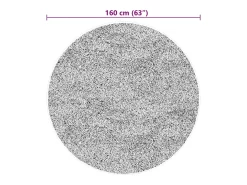 Clicnbuy Alfombra de pelo corto suave lavable HUARTE Ø 160 cm Negro Hot
