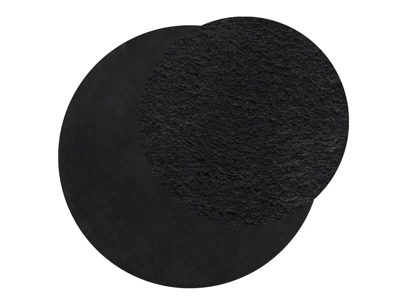 Clicnbuy Alfombra de pelo corto suave lavable HUARTE Ø 160 cm Negro Hot