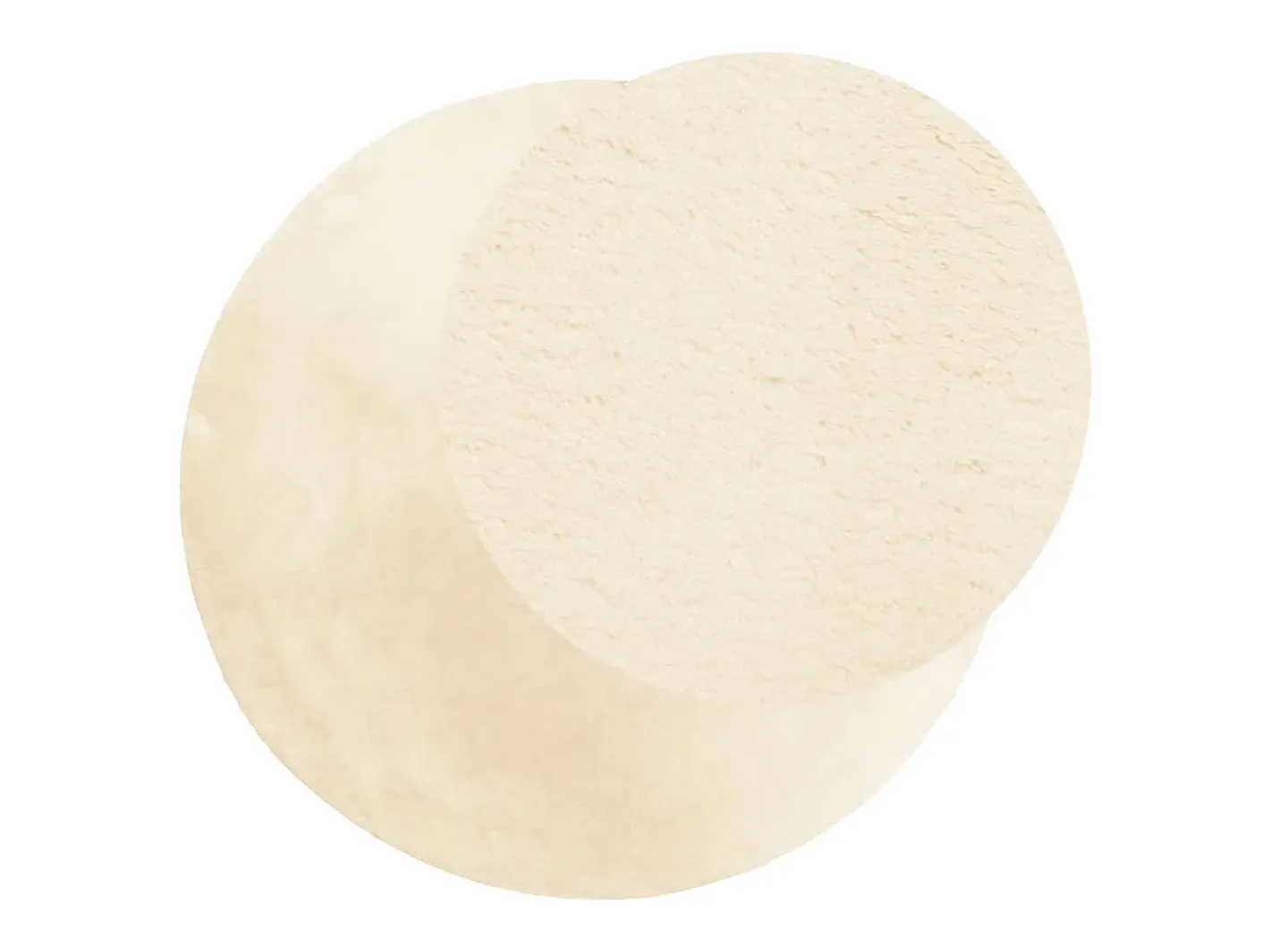Clicnbuy Alfombra Redonda-Alfombra de pelo corto suave lavable HUARTE Ø 120 cm Crema