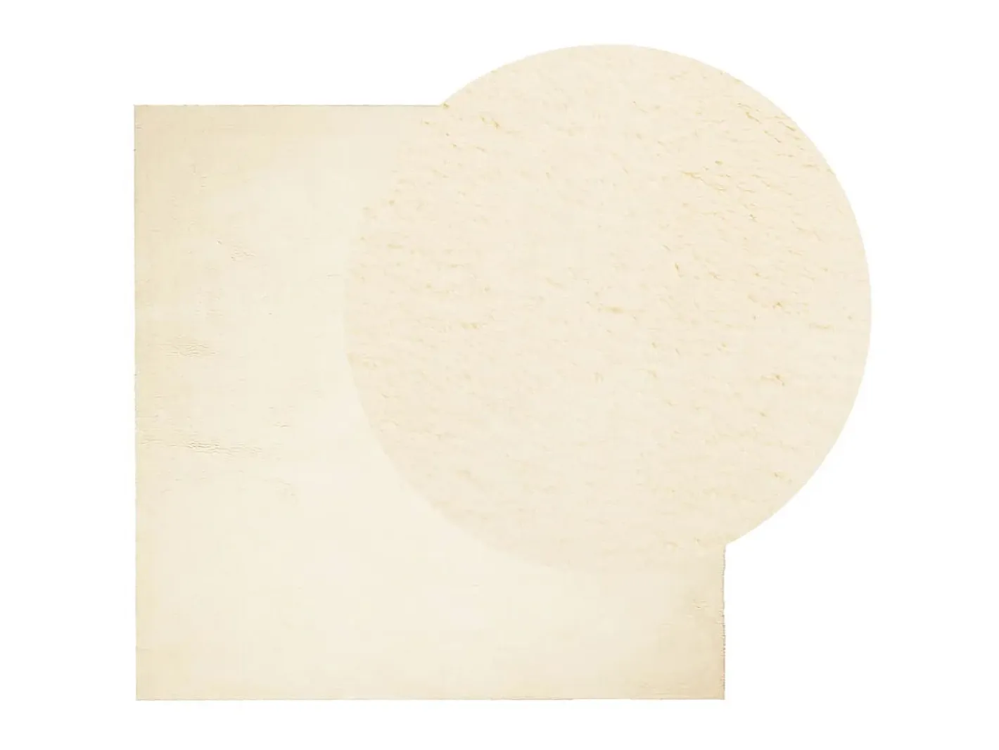 Alfombra de pelo corto suave lavable HUARTE 200x200 cm ES79419 Crema Hot