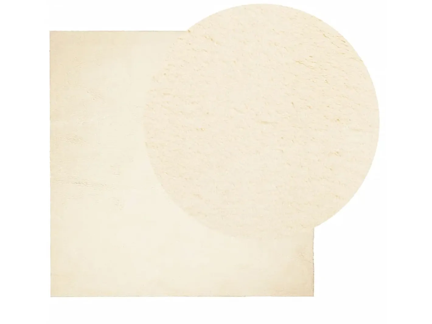Best Alfombra de pelo corto suave lavable HUARTE 120x120 cm ES43880 Crema