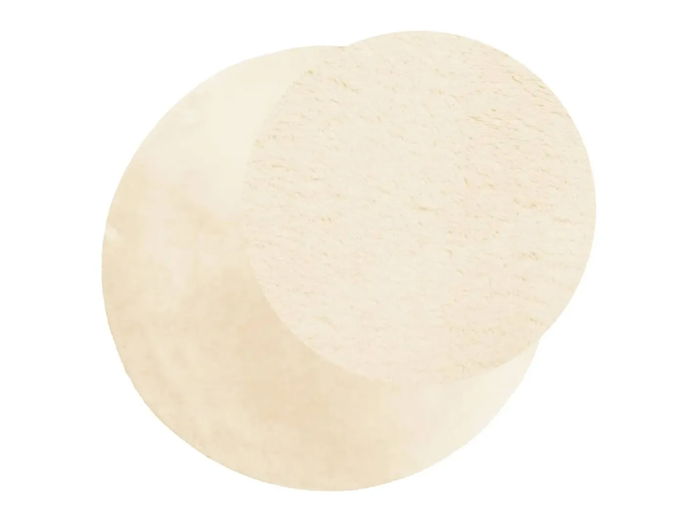 Alfombra de pelo corto suave lavable HUARTE Ø 200 cm ES15011 Crema Online