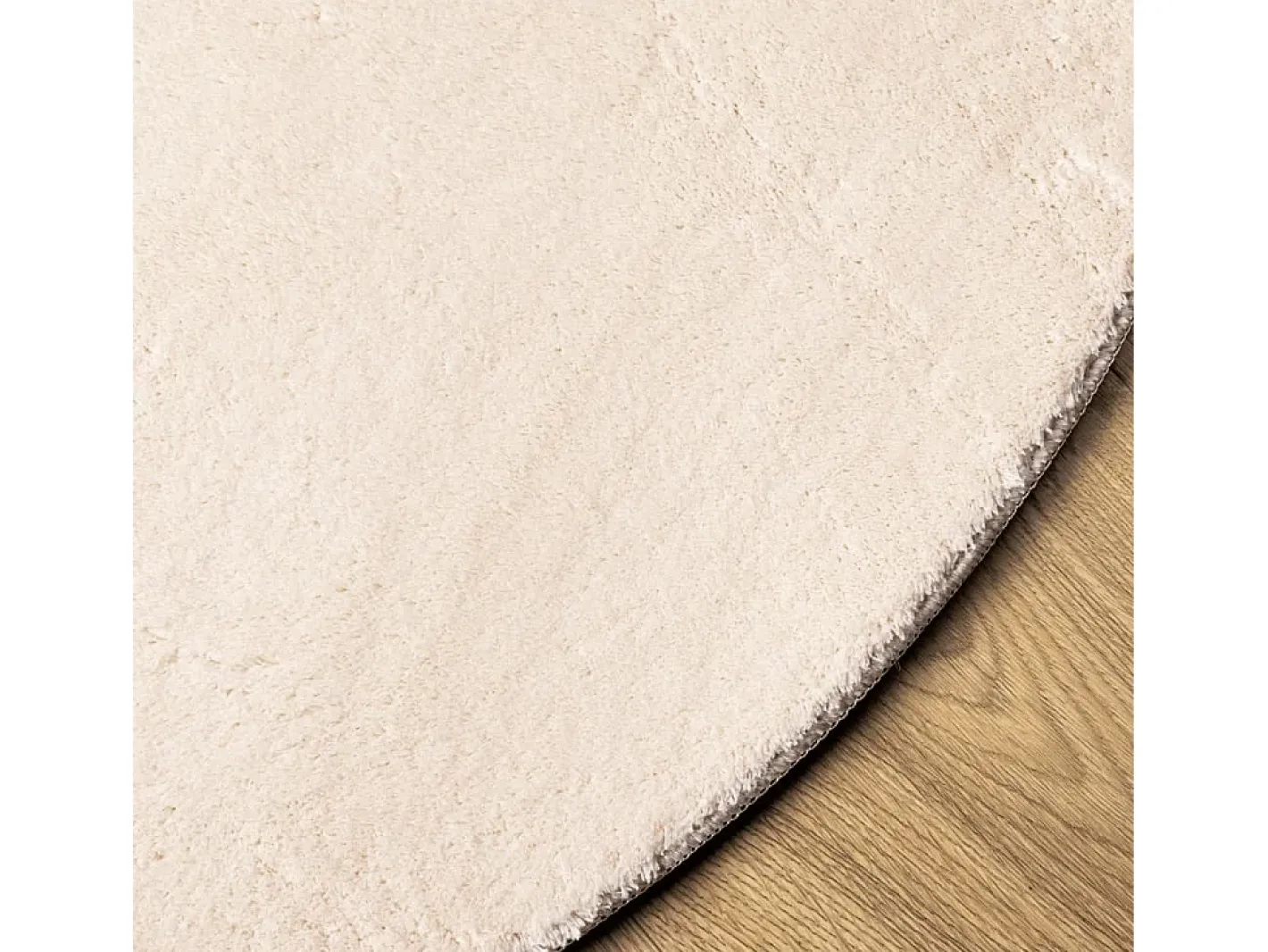 Discount Alfombra de pelo corto suave lavable HUARTE Ø 120 cm ES76155 Beige