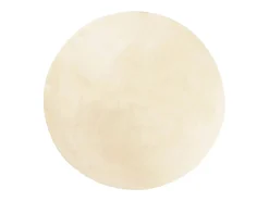 Clicnbuy Alfombra de pelo corto suave lavable HUARTE Ø 160 cm Crema Best