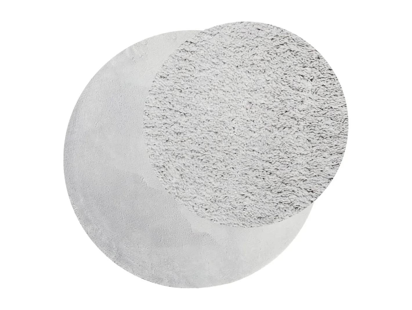 Clicnbuy Alfombra de pelo corto suave lavable HUARTE Ø 100 cm Gris Outlet