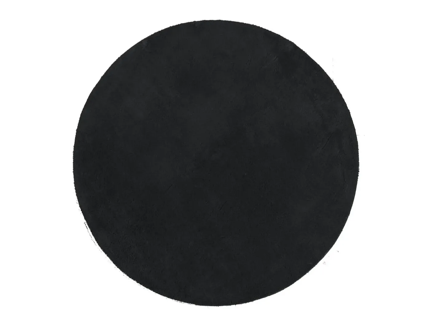 Online Alfombra de pelo corto suave lavable HUARTE Ø 160 cm ES37515 Negro