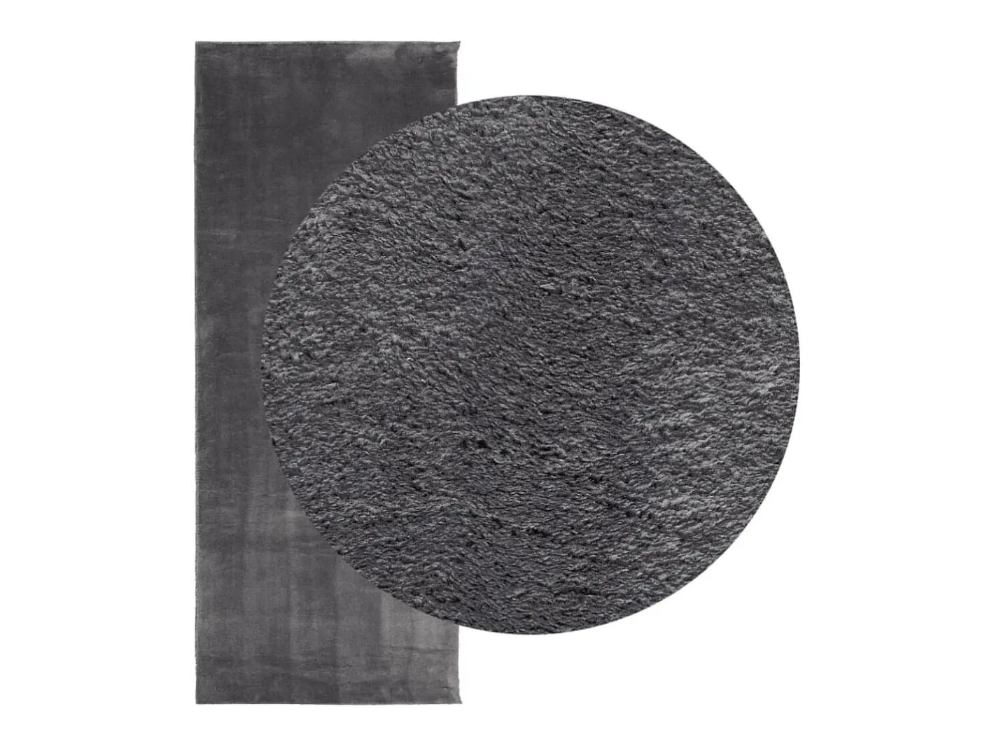 Alfombra de pelo corto suave lavable HUARTE antracita 80x200 cm ES65904 Gris antracita Best