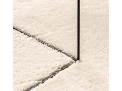 Clicnbuy Alfombra de pelo corto suave lavable HUARTE Ø 120 cm Beige