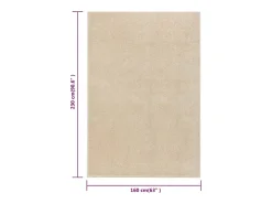 Alfombra de pelo corto 160x230 cm Beige Best