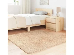 Alfombra de pelo largo NAVARRA 120x120 cm poliéster Beige Hot