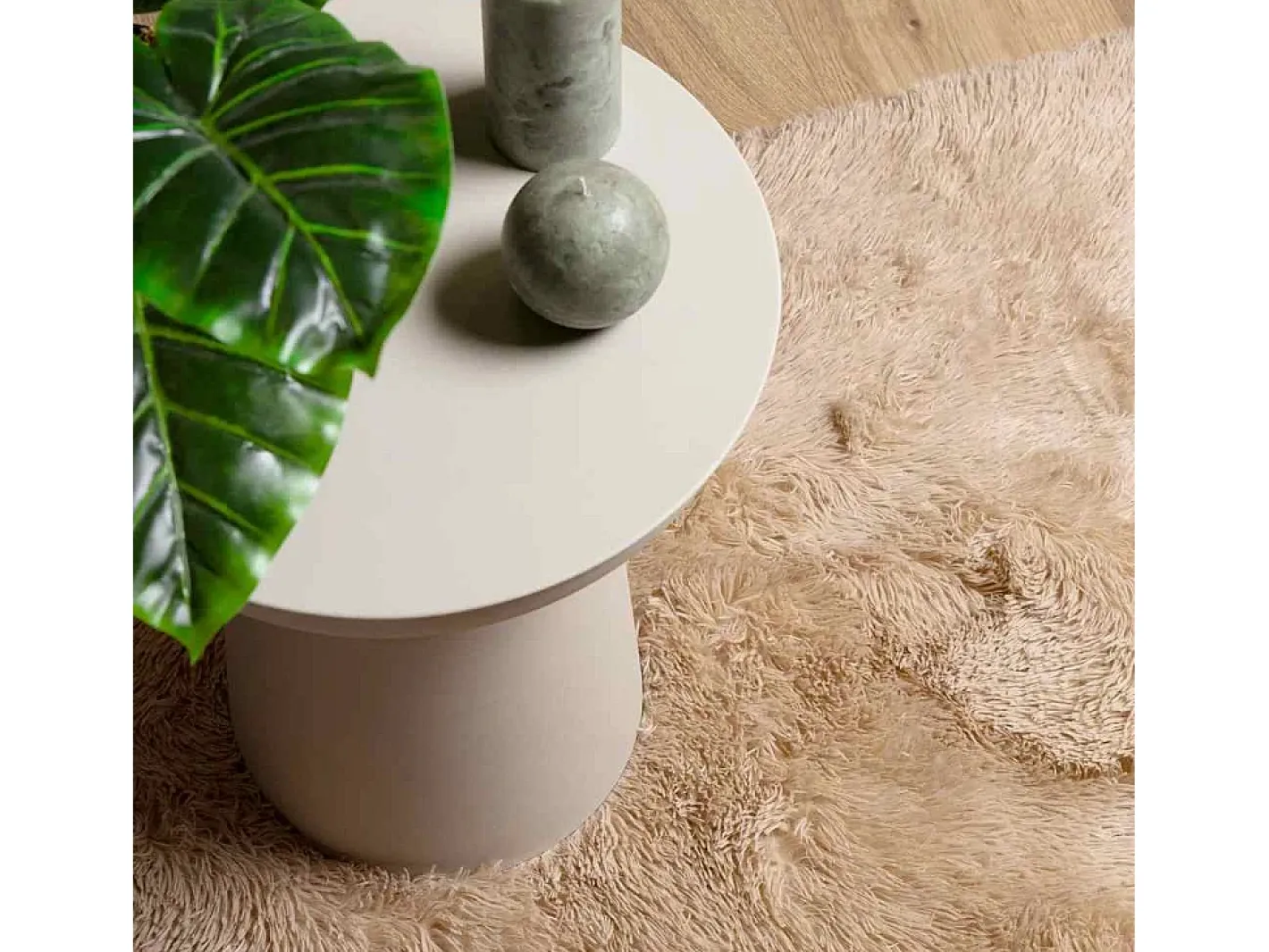 Discount Alfombra de pelo largo NAVARRA 240x240 cm poliéster Beige