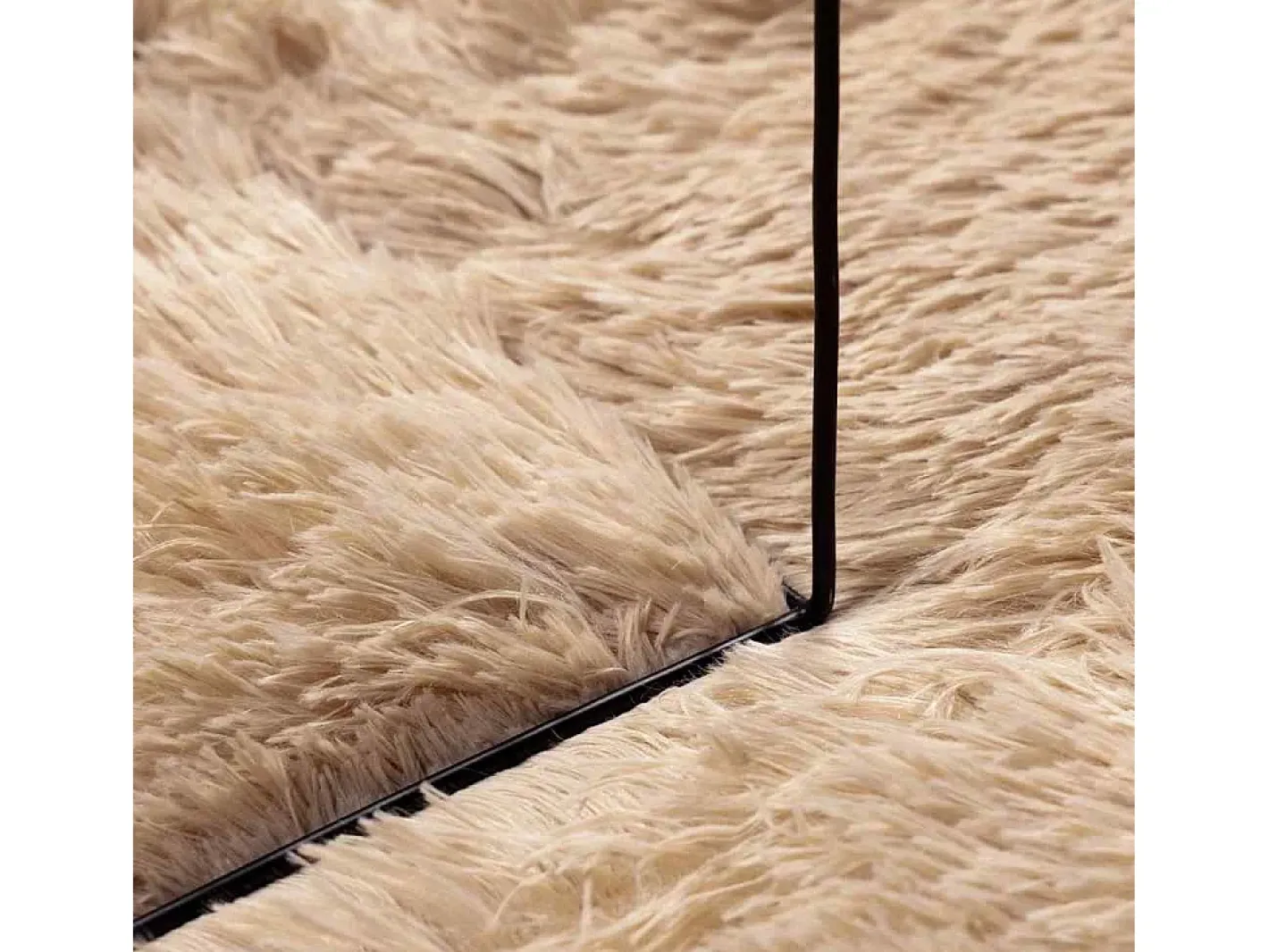 Discount Alfombra de pelo largo NAVARRA 240x240 cm poliéster Beige