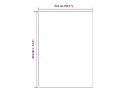 Alfombra de pelo largo NAVARRA 240x340 cm poliéster Beige Discount