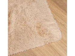 Alfombra De Cocina|Alfombra Redonda-Alfombra de pelo largo NAVARRA 160x160 cm poliéster Beige