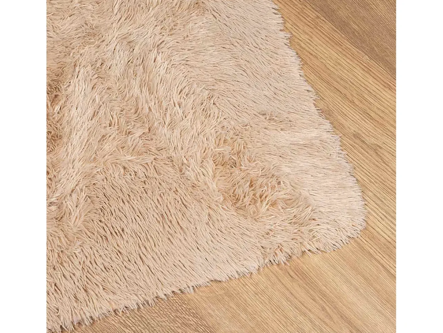 Alfombra De Cocina|Alfombra Redonda-Alfombra de pelo largo NAVARRA 160x160 cm poliéster Beige