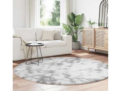 Alfombra de pelo largo plata NAVARRA 200x200 cm Gris Clearance