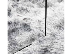 Alfombra de pelo largo plata NAVARRA 200x200 cm Gris Clearance