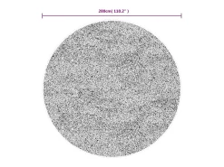 Clicnbuy Alfombra de pelo largo moderna crema y negro Ø 280 cm Multicolor Hot