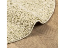 Clicnbuy Alfombra Redonda-Alfombra de pelo largo moderna Ø 160 cm Dorado