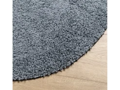 Clicnbuy Alfombra de pelo largo moderna Ø 200 cm Azul