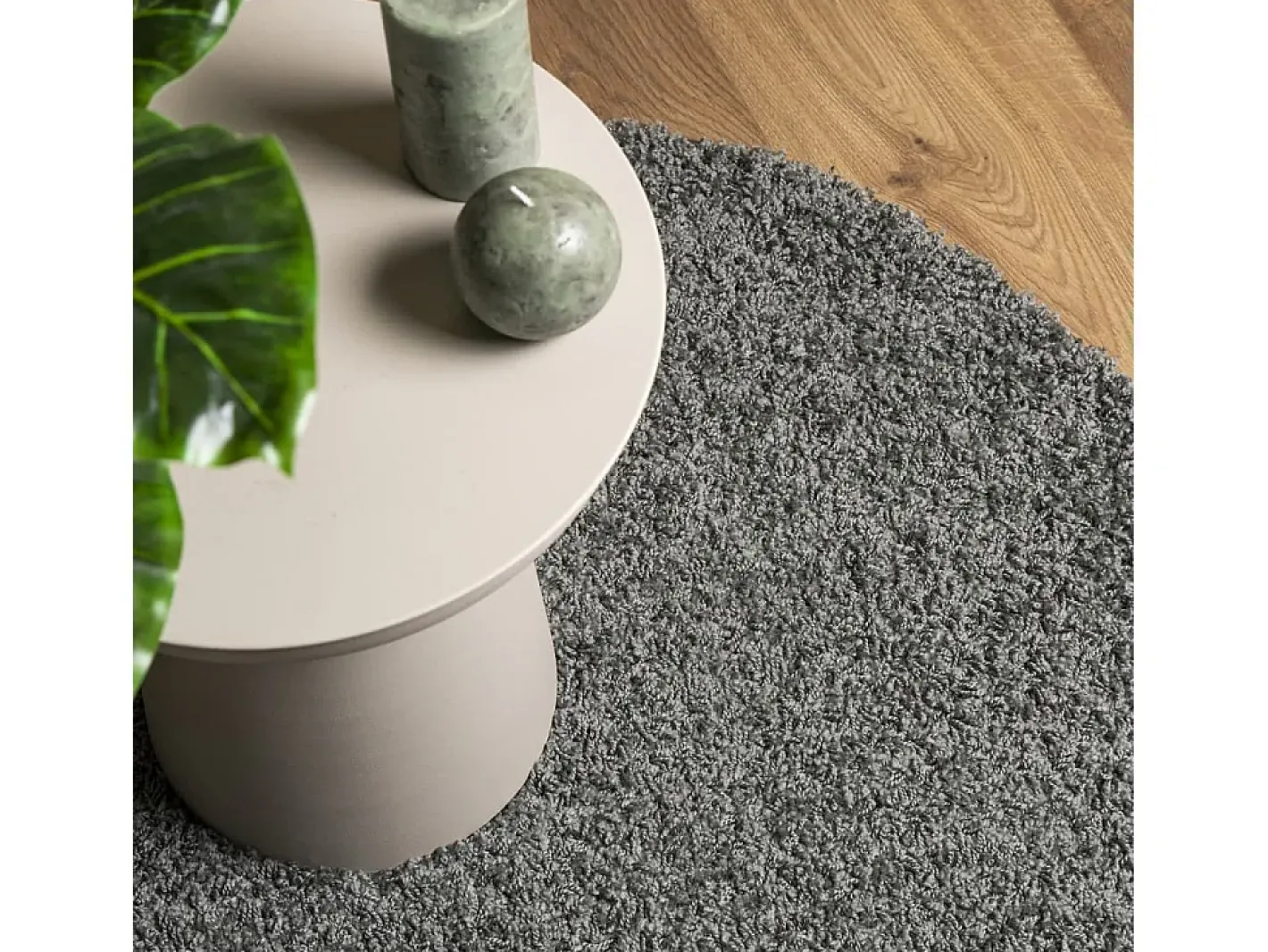 Outlet Clicnbuy Alfombra de pelo largo moderna Ø 120 cm Verde