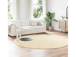 New Alfombra de pelo largo NAVARRA color crema 240x240 cm poliéster Blanco