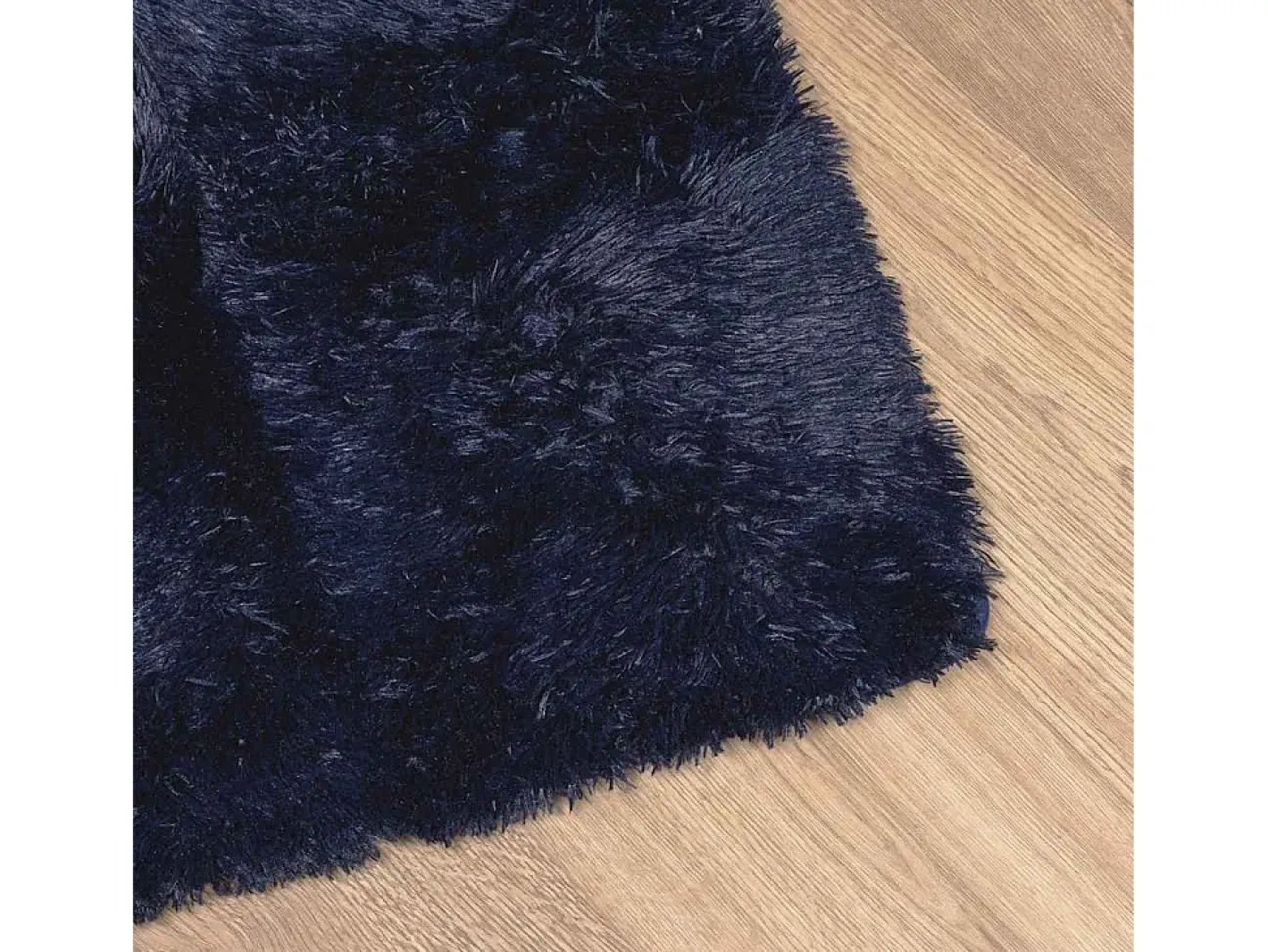 Hot Alfombra de pelo largo NAVARRA marino 120x120 cm Azul