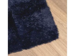 New Alfombra de pelo largo NAVARRA marino 160x160 cm Azul