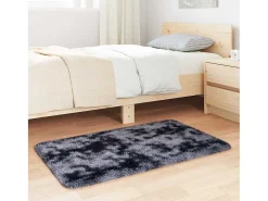 Alfombra De Cocina-Alfombra de pelo largo NAVARRA oscuro 60x100 cm Gris