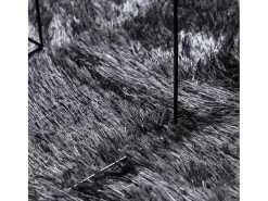 Alfombra De Cocina-Alfombra de pelo largo NAVARRA oscuro 60x100 cm Gris