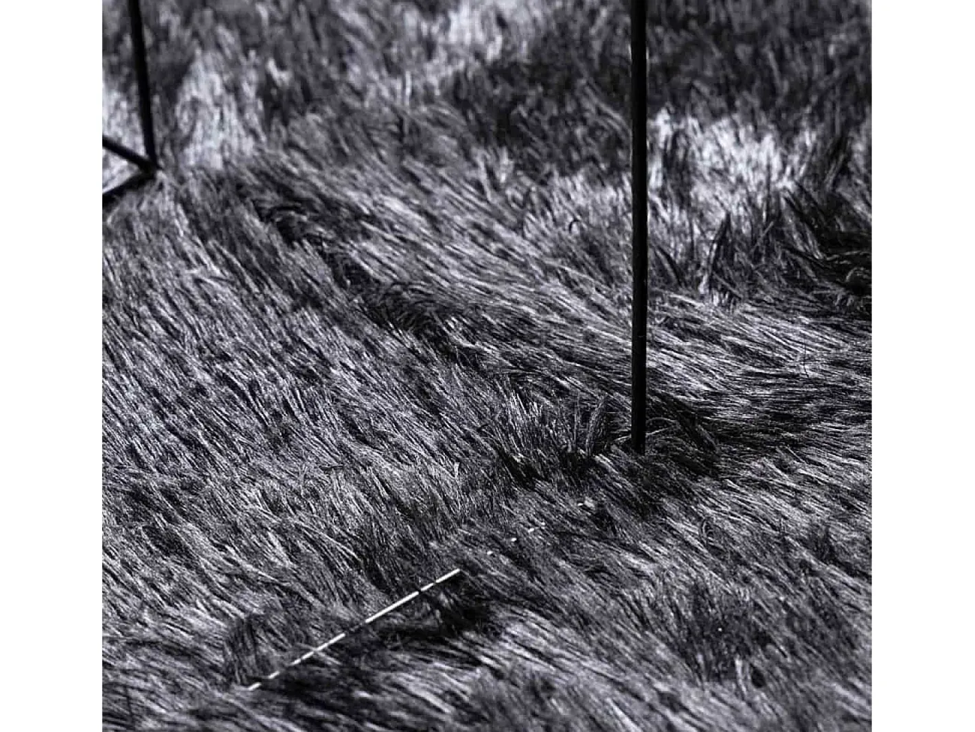 Alfombra de pelo largo NAVARRA oscuro 200x200 cm Gris