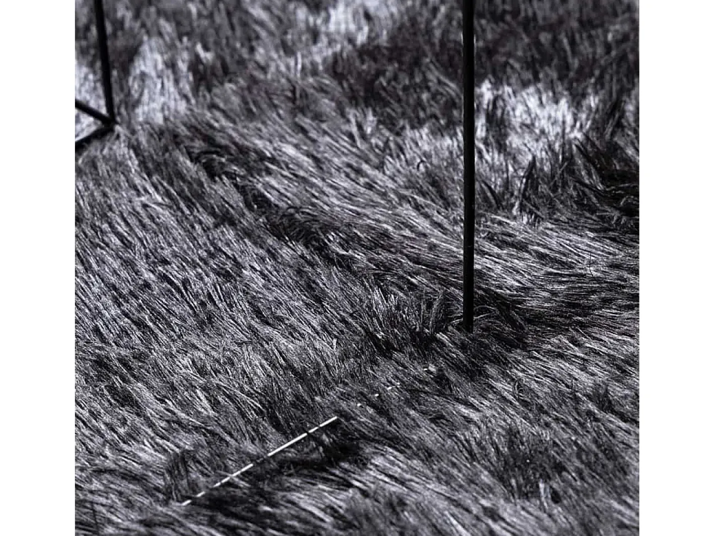 Alfombra de pelo largo NAVARRA oscuro 80x150 cm Gris
