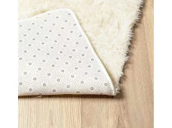 Alfombra De Cocina-Alfombra de pelo largo NAVARRA color crema 240x340 cm poliéster Blanco