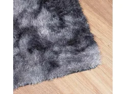 Alfombra de pelo largo NAVARRA oscuro 120x120 cm Gris
