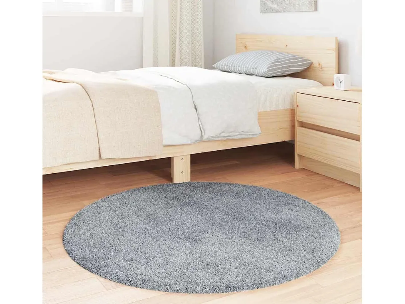 Hot Alfombra de pelo largo NAVARRA claro 100x100 cm Gris