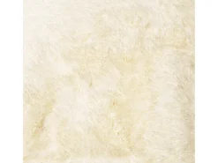 New Alfombra de pelo largo NAVARRA crema 200x200 cm poliéster Blanco