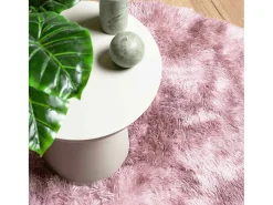 Alfombra de pelo largo NAVARRA empolvado 160x160 cm Rosa Discount