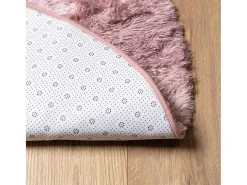Alfombra de pelo largo NAVARRA empolvado 160x160 cm Rosa Discount